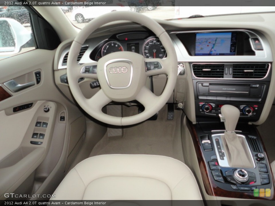 Cardamom Beige Interior Dashboard for the 2012 Audi A4 2.0T quattro Avant #56861945
