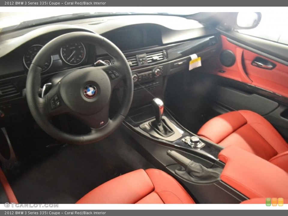 Coral Red/Black Interior Prime Interior for the 2012 BMW 3 Series 335i Coupe #56862318