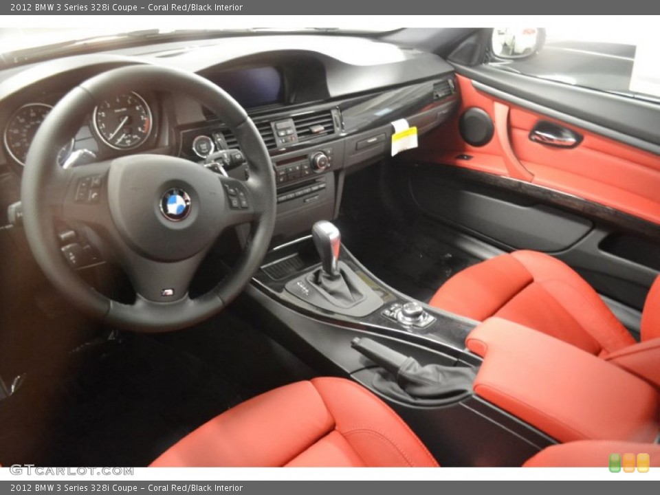 Coral Red/Black Interior Prime Interior for the 2012 BMW 3 Series 328i Coupe #56862398