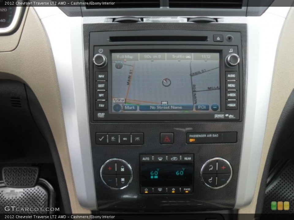 Cashmere/Ebony Interior Navigation for the 2012 Chevrolet Traverse LTZ AWD #56863196