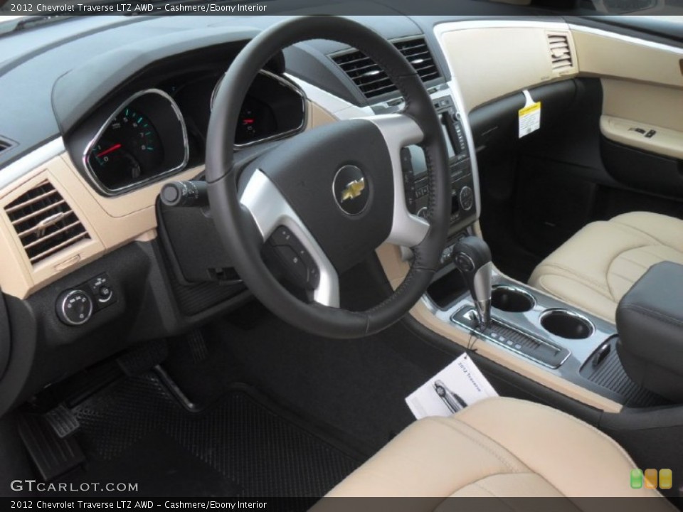 Cashmere/Ebony 2012 Chevrolet Traverse Interiors