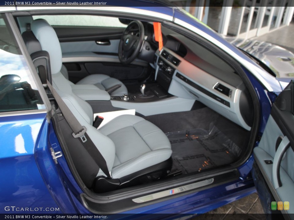Silver Novillo Leather Interior Photo for the 2011 BMW M3 Convertible #56864849
