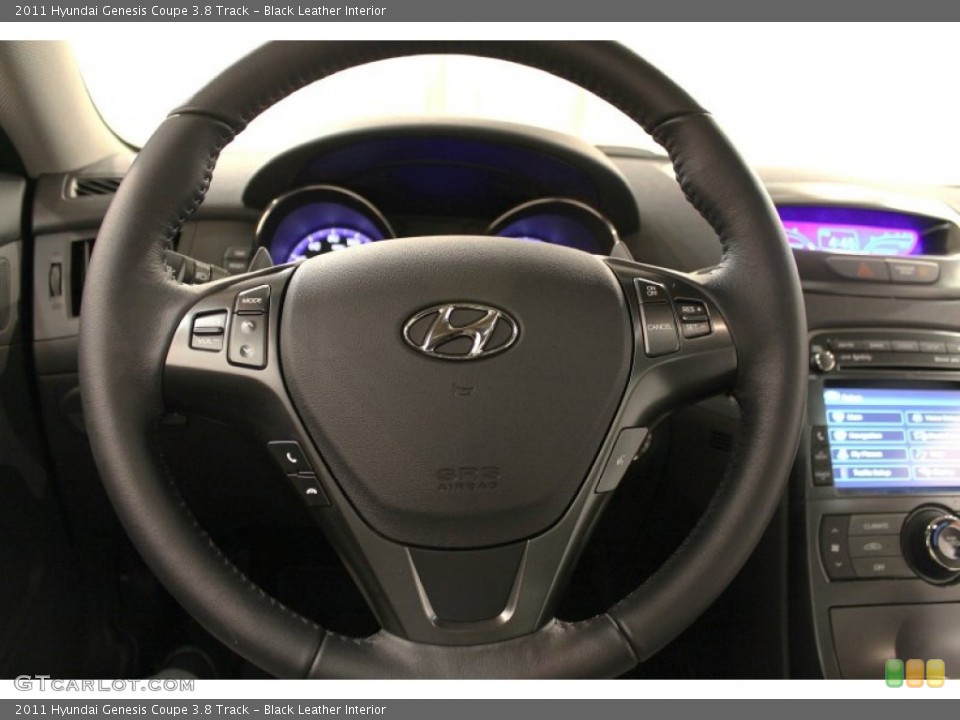 Black Leather Interior Steering Wheel for the 2011 Hyundai Genesis Coupe 3.8 Track #56865998