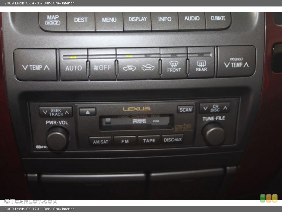 Dark Gray Interior Controls for the 2009 Lexus GX 470 #56867432