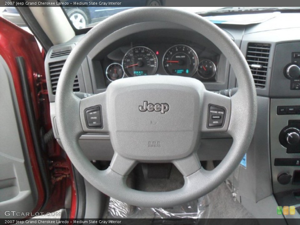Medium Slate Gray Interior Steering Wheel for the 2007 Jeep Grand Cherokee Laredo #56869010
