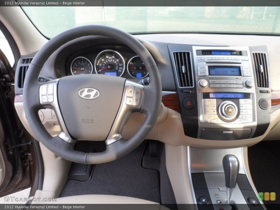 Beige Interior Dashboard for the 2012 Hyundai Veracruz Limited #56869373