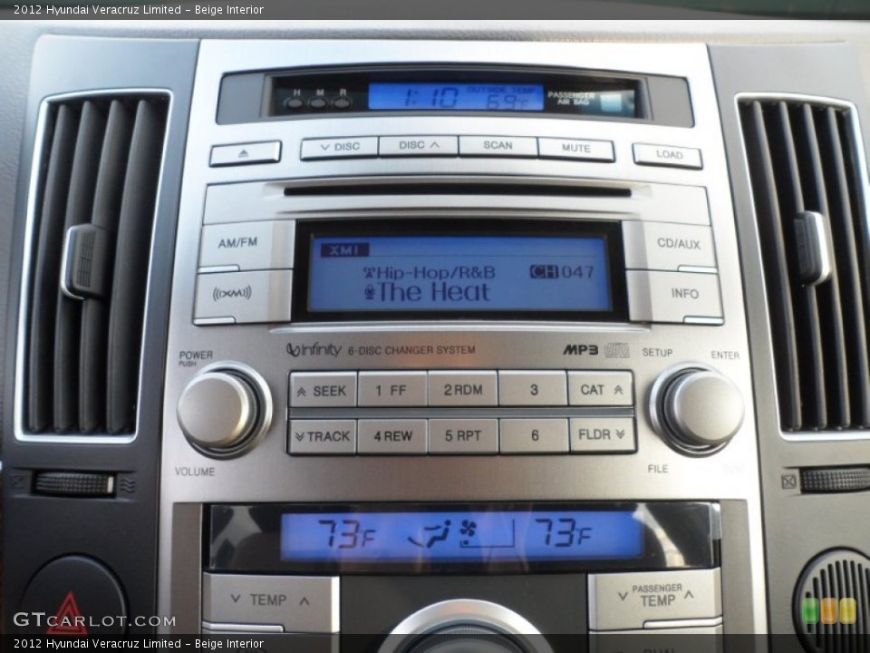 Beige Interior Audio System for the 2012 Hyundai Veracruz Limited #56869385