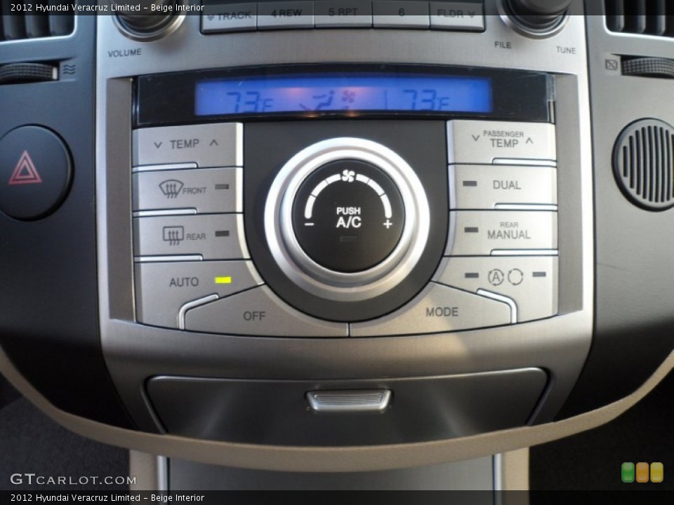 Beige Interior Controls for the 2012 Hyundai Veracruz Limited #56869391