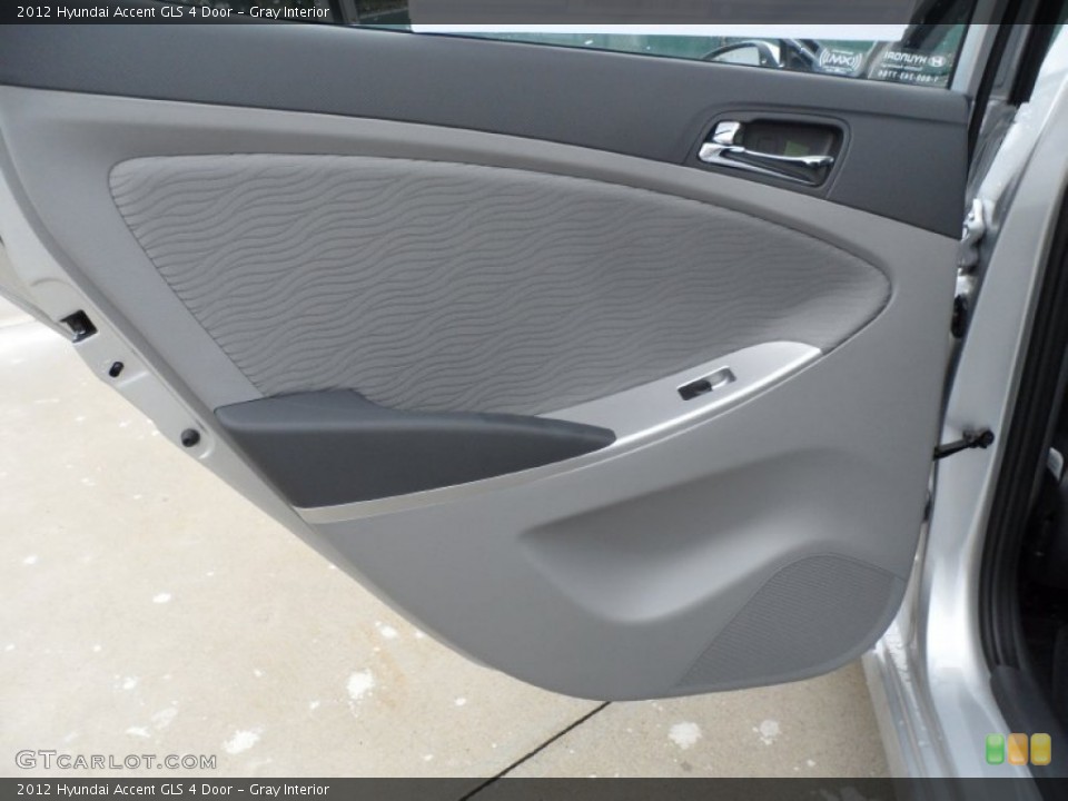 Gray Interior Door Panel for the 2012 Hyundai Accent GLS 4 Door #56869544