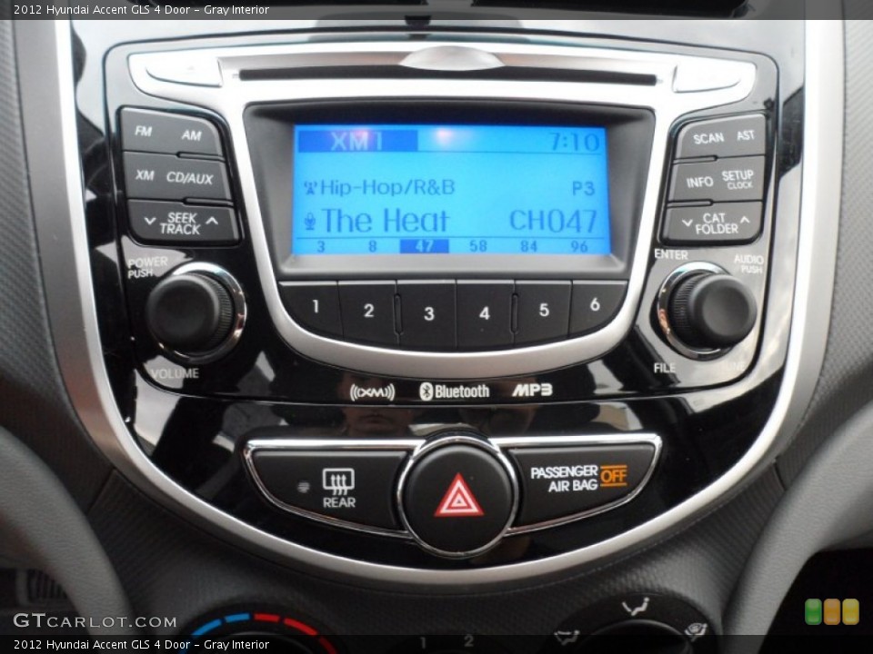 Gray Interior Controls for the 2012 Hyundai Accent GLS 4 Door #56869595