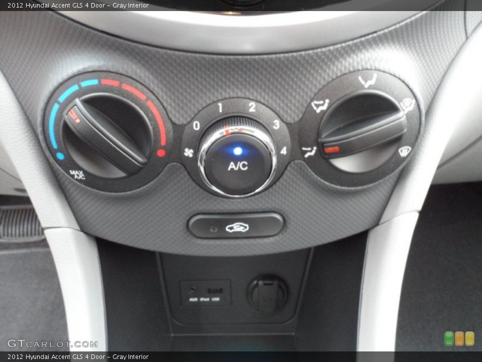 Gray Interior Controls for the 2012 Hyundai Accent GLS 4 Door #56869601