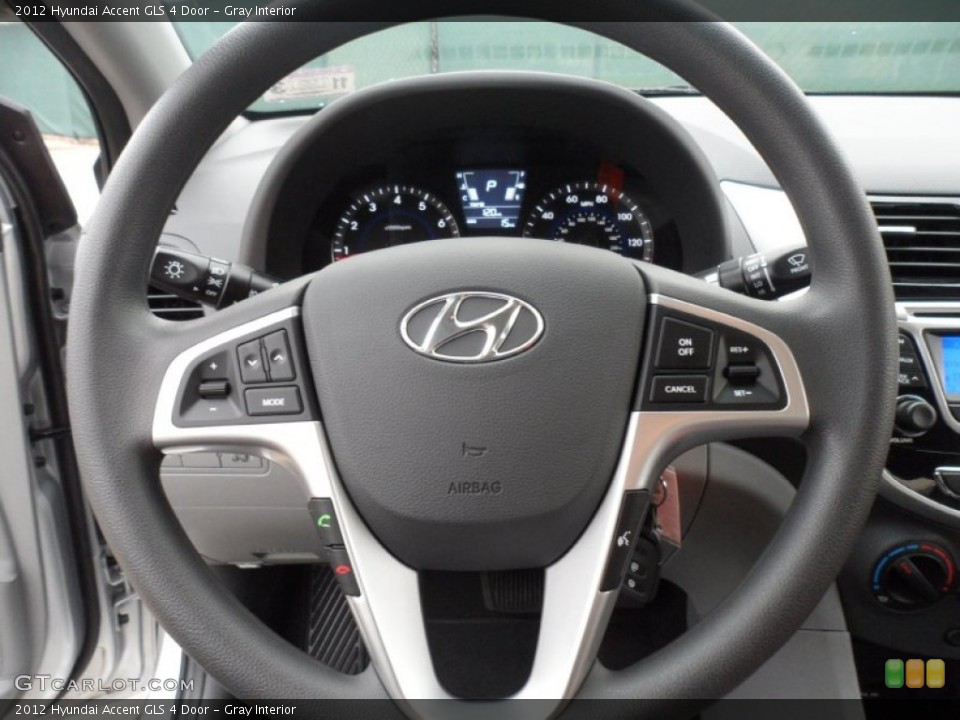 Gray Interior Steering Wheel for the 2012 Hyundai Accent GLS 4 Door #56869613
