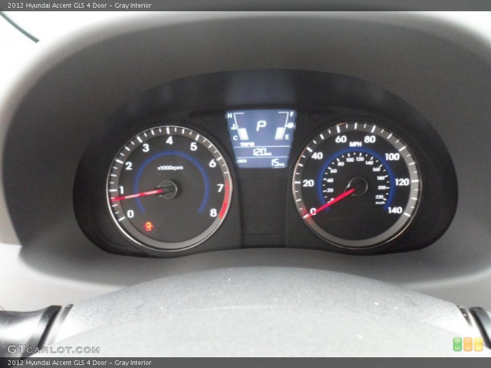Gray Interior Gauges for the 2012 Hyundai Accent GLS 4 Door #56869616