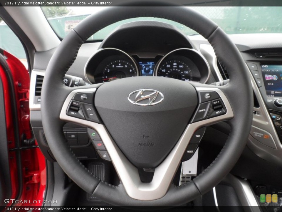 Gray Interior Steering Wheel for the 2012 Hyundai Veloster  #56869805