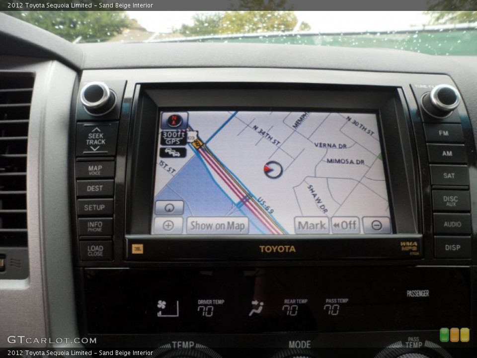 Sand Beige Interior Navigation for the 2012 Toyota Sequoia Limited #56870258