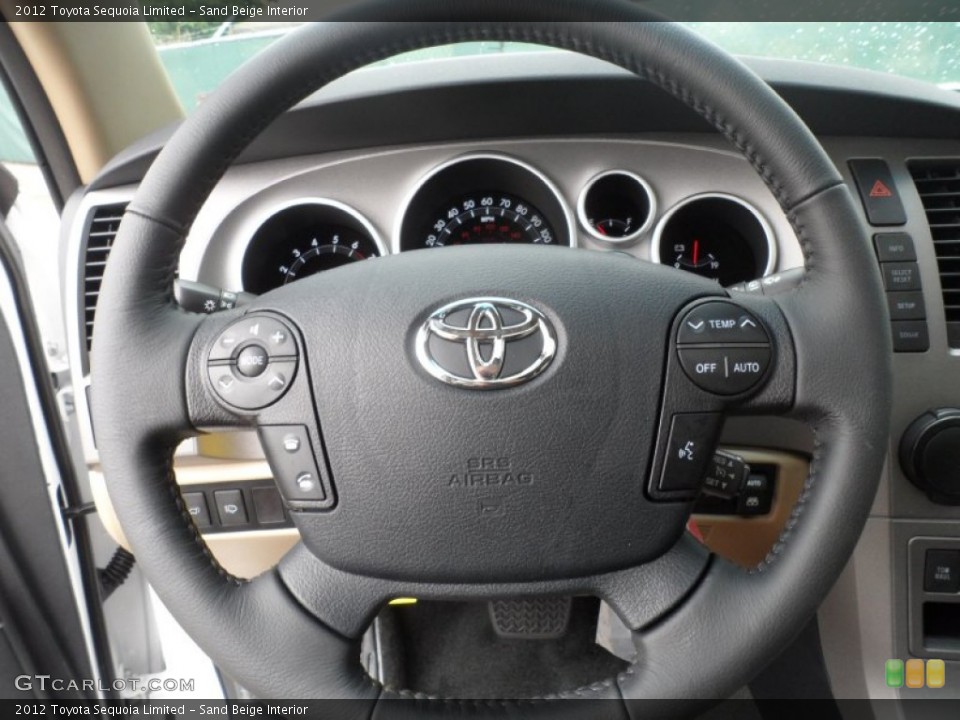 Sand Beige Interior Steering Wheel for the 2012 Toyota Sequoia Limited #56870273