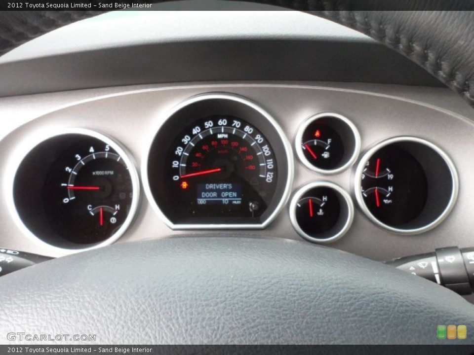 Sand Beige Interior Gauges for the 2012 Toyota Sequoia Limited #56870279