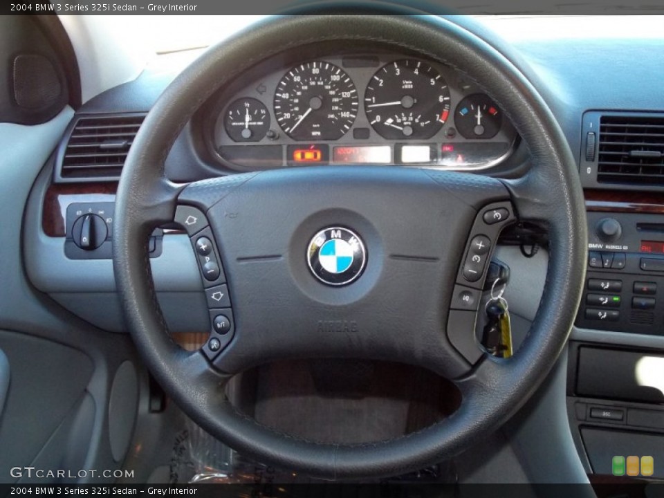 Grey Interior Steering Wheel for the 2004 BMW 3 Series 325i Sedan #56900158