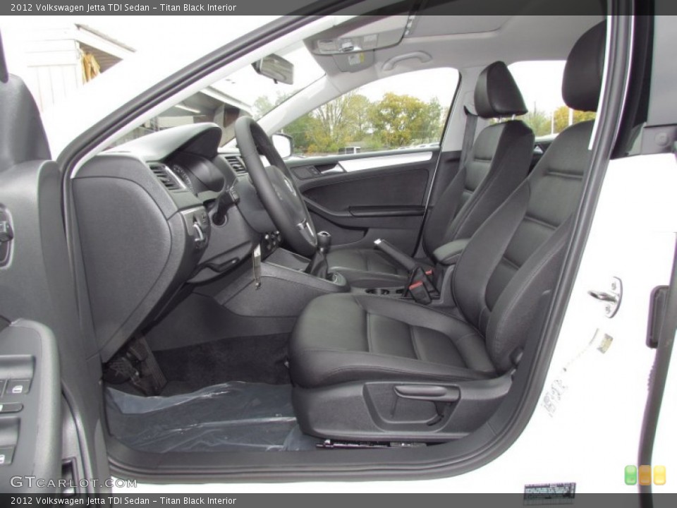 Titan Black Interior Photo for the 2012 Volkswagen Jetta TDI Sedan #56900470