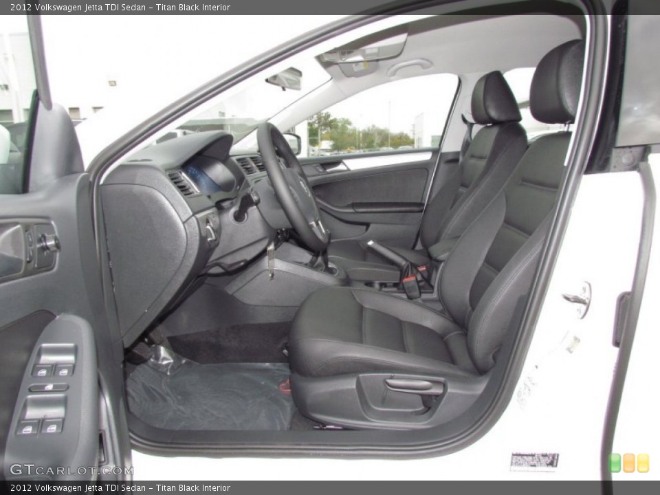 Titan Black Interior Photo for the 2012 Volkswagen Jetta TDI Sedan #56900851
