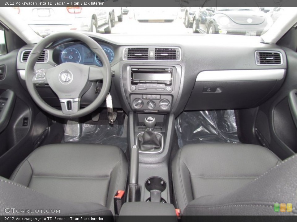 Titan Black Interior Dashboard for the 2012 Volkswagen Jetta TDI Sedan #56900863