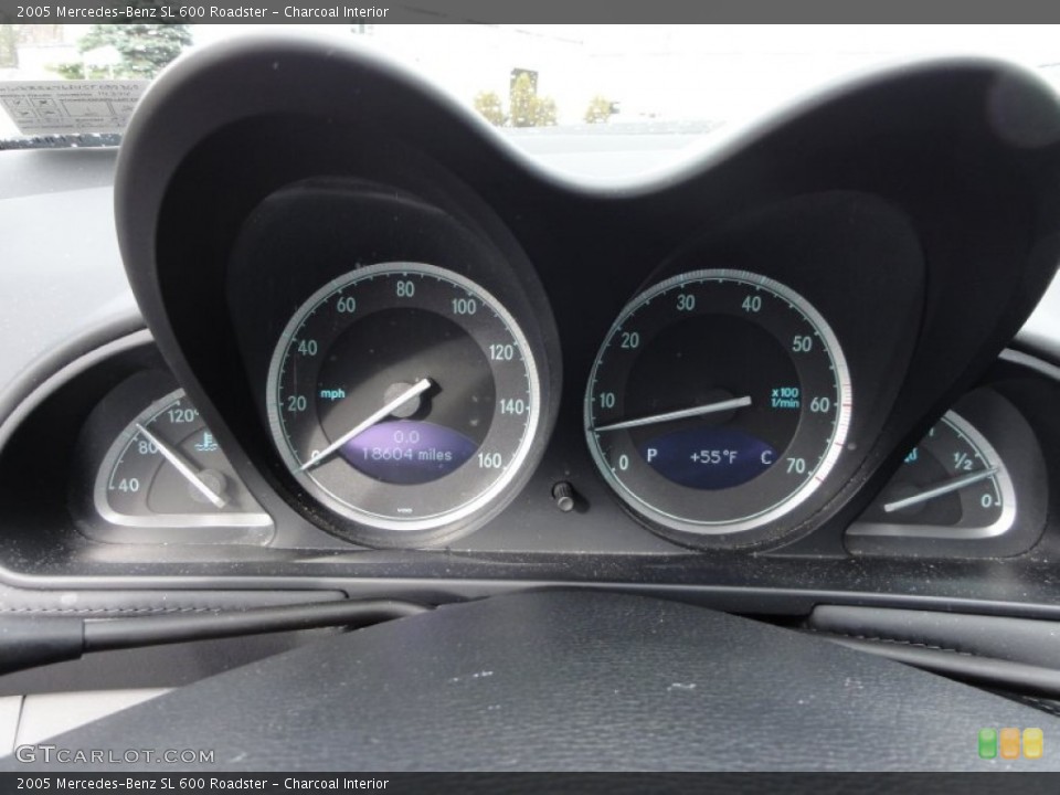 Charcoal Interior Gauges for the 2005 Mercedes-Benz SL 600 Roadster #56905348