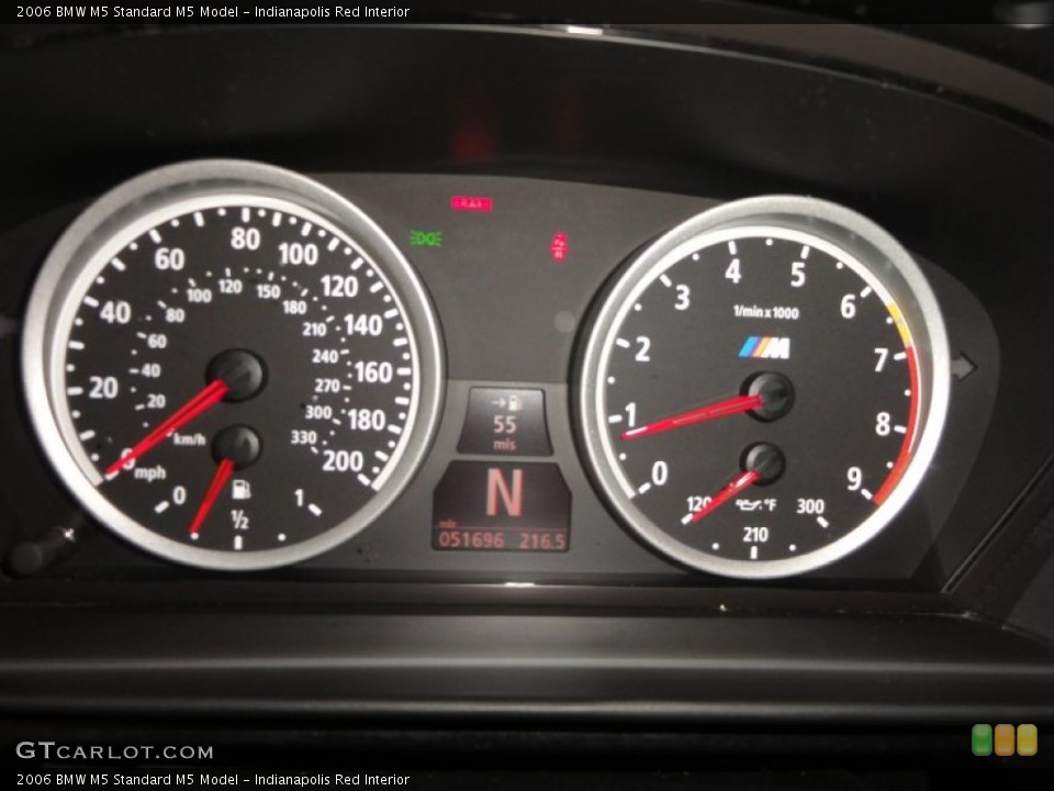 Indianapolis Red Interior Gauges for the 2006 BMW M5  #56908657