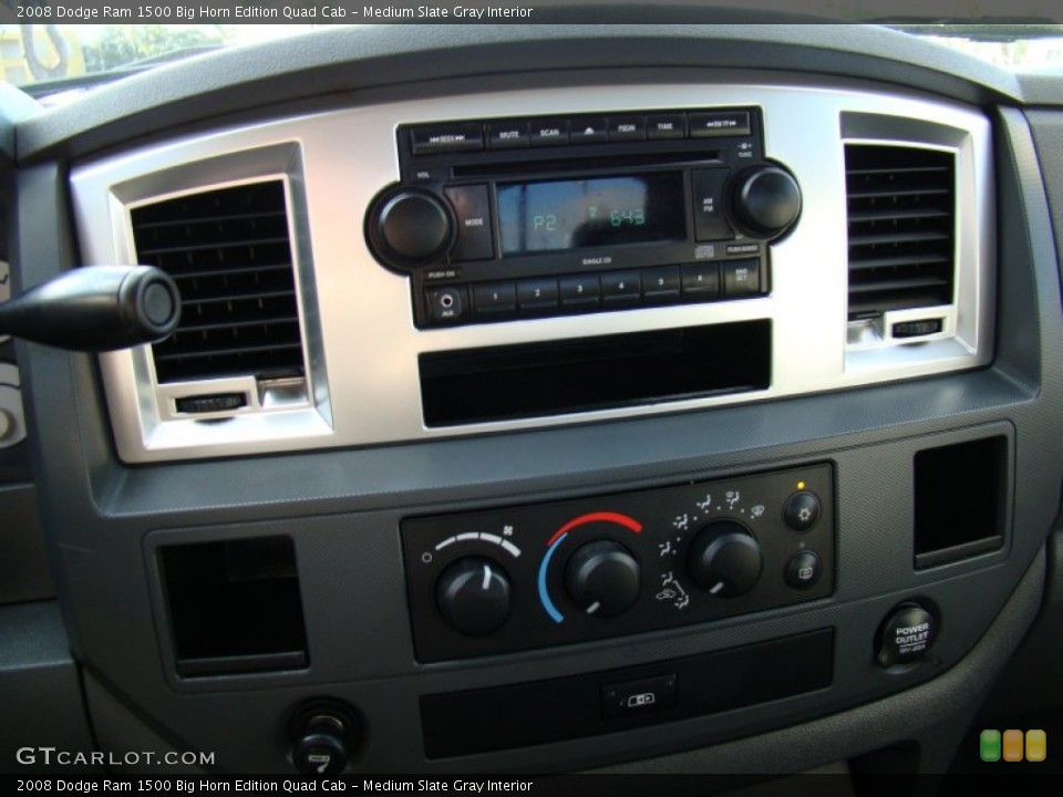 Medium Slate Gray Interior Controls for the 2008 Dodge Ram 1500 Big Horn Edition Quad Cab #56912902