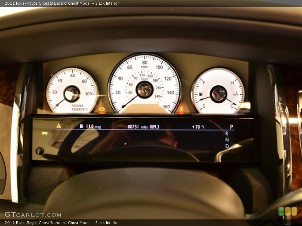 Black Interior Gauges for the 2011 Rolls-Royce Ghost  #56919988