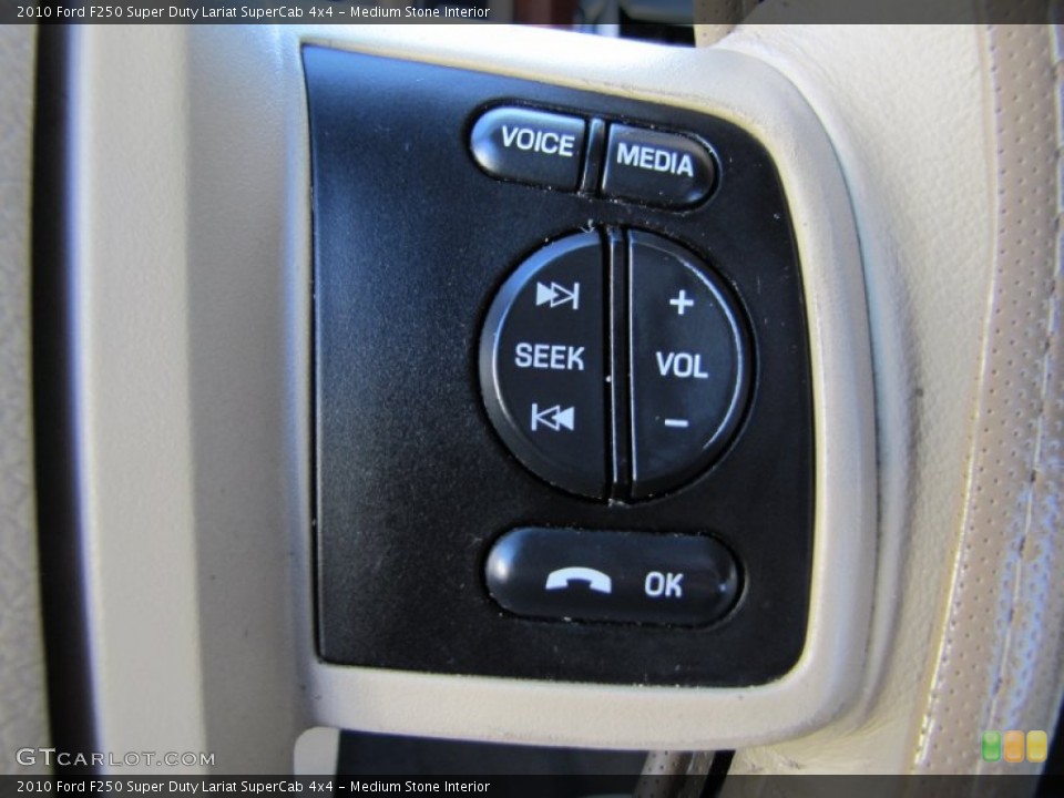Medium Stone Interior Controls for the 2010 Ford F250 Super Duty Lariat SuperCab 4x4 #56921677