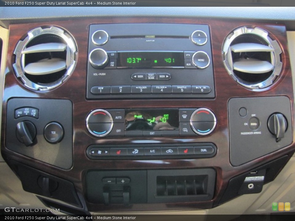 Medium Stone Interior Controls for the 2010 Ford F250 Super Duty Lariat SuperCab 4x4 #56921722