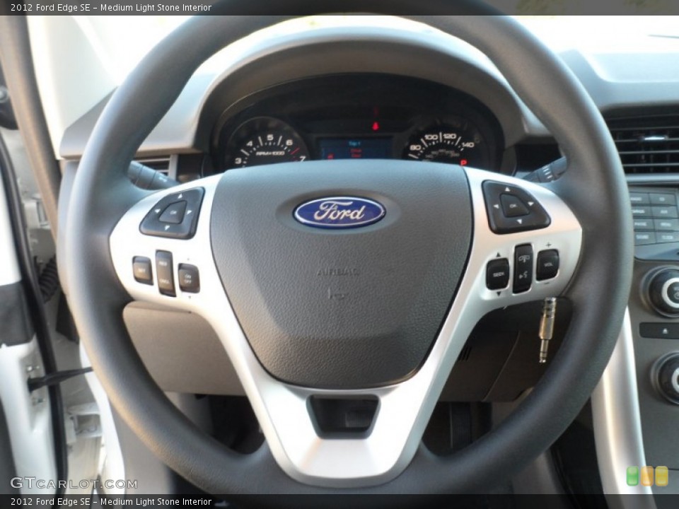 Medium Light Stone Interior Steering Wheel for the 2012 Ford Edge SE #56922235