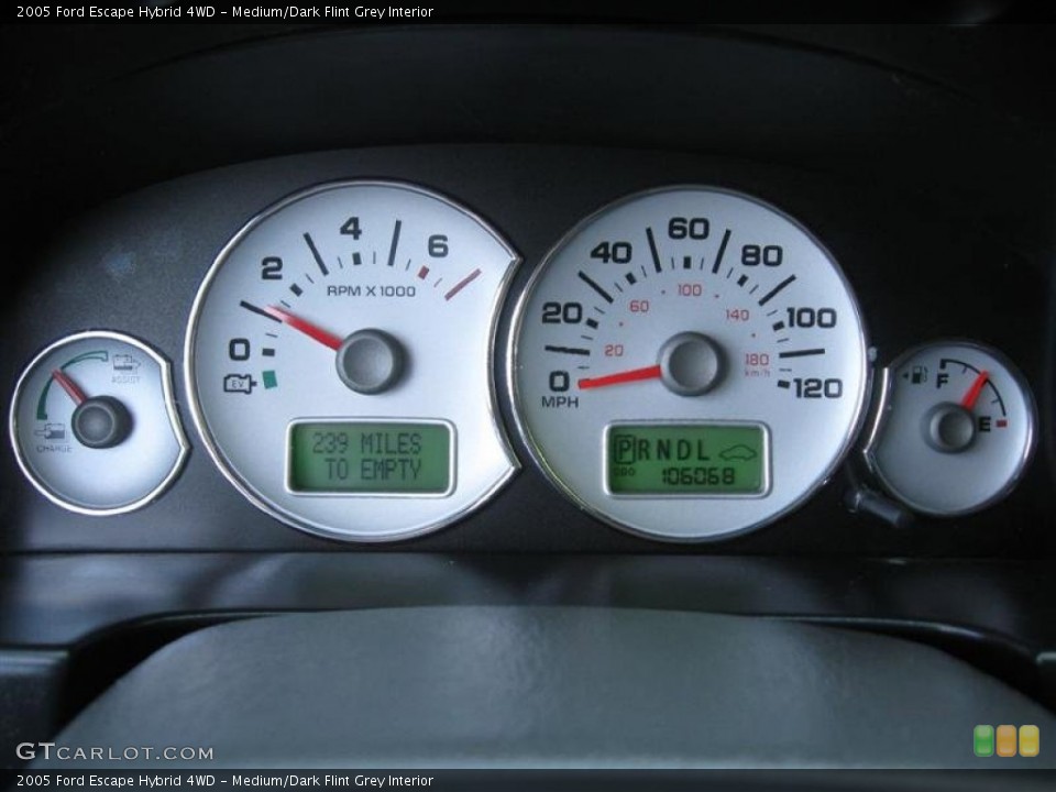 Medium/Dark Flint Grey Interior Gauges for the 2005 Ford Escape Hybrid 4WD #56936153
