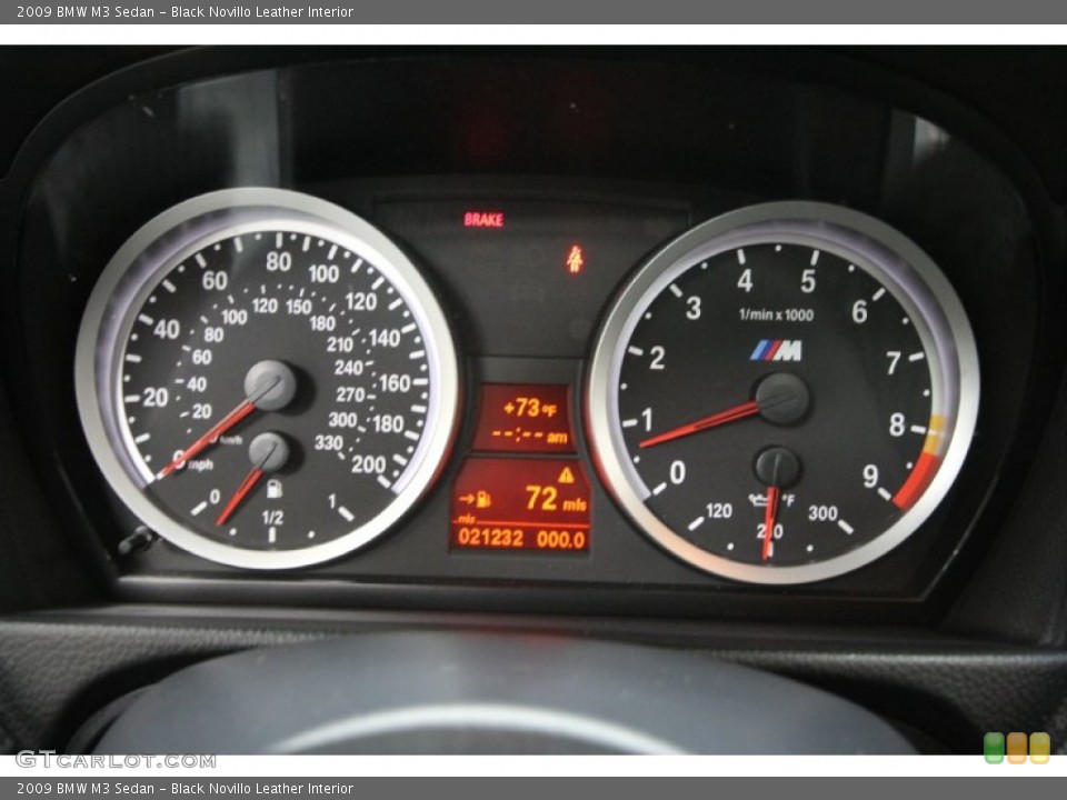 Black Novillo Leather Interior Gauges for the 2009 BMW M3 Sedan #56940395