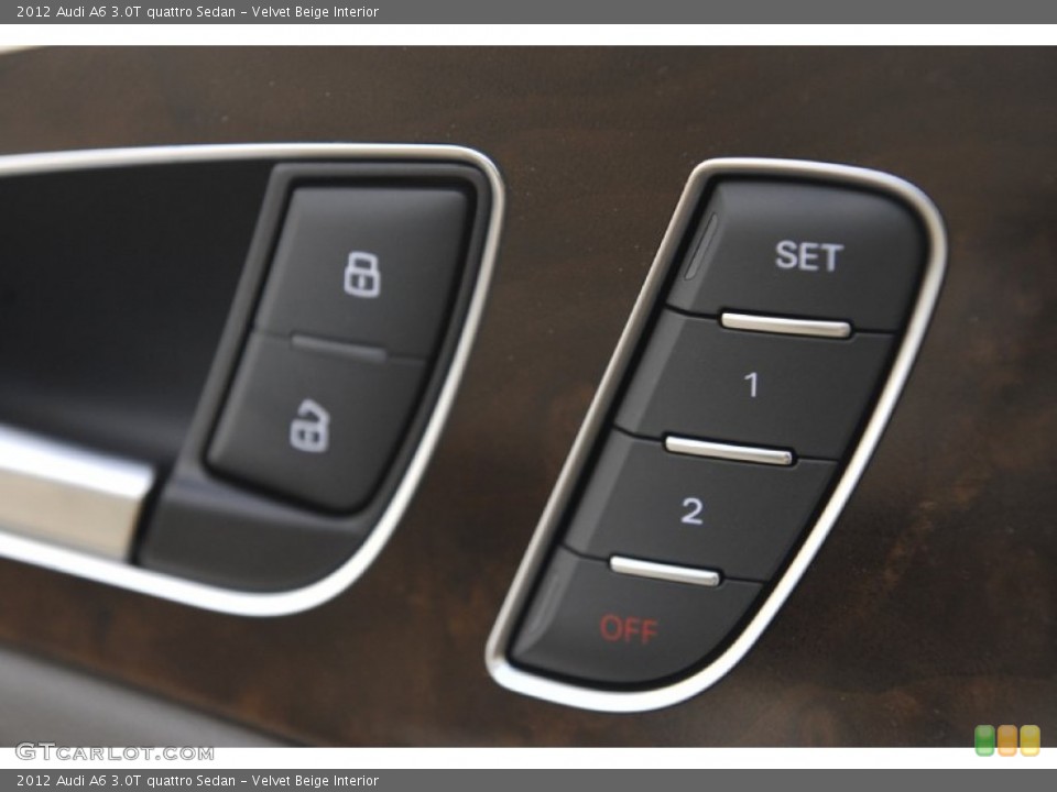 Velvet Beige Interior Controls for the 2012 Audi A6 3.0T quattro Sedan #56941397
