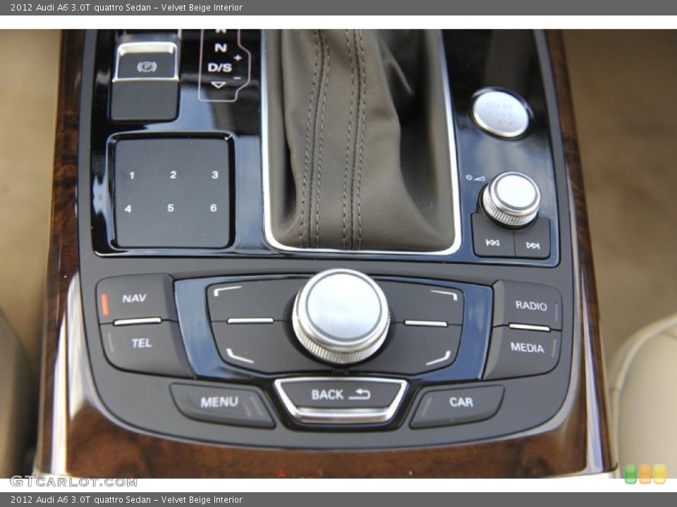 Velvet Beige Interior Controls for the 2012 Audi A6 3.0T quattro Sedan #56941508