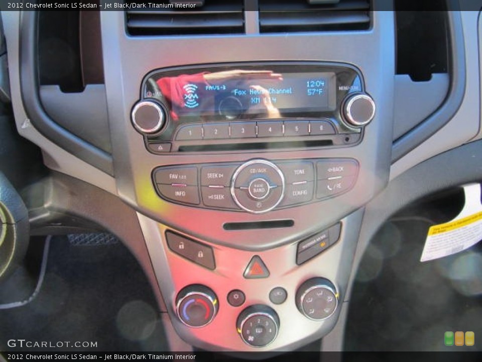 Jet Black/Dark Titanium Interior Controls for the 2012 Chevrolet Sonic LS Sedan #56941910
