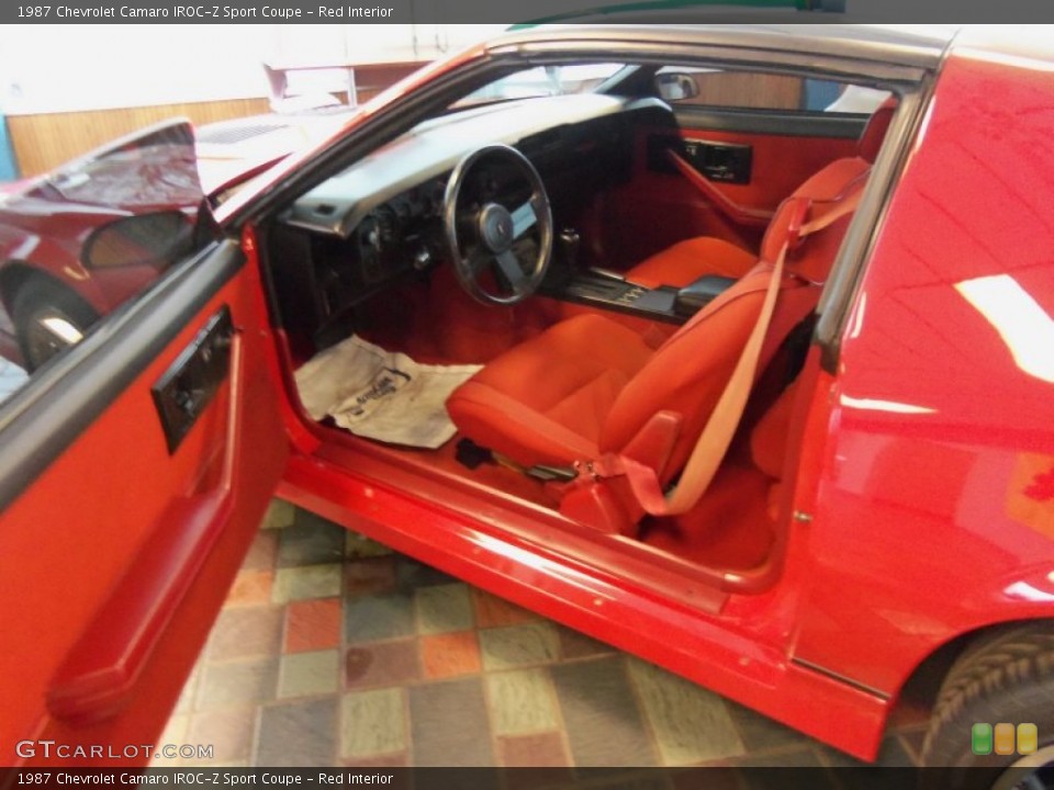 Red Interior Photo For The 1987 Chevrolet Camaro Iroc Z