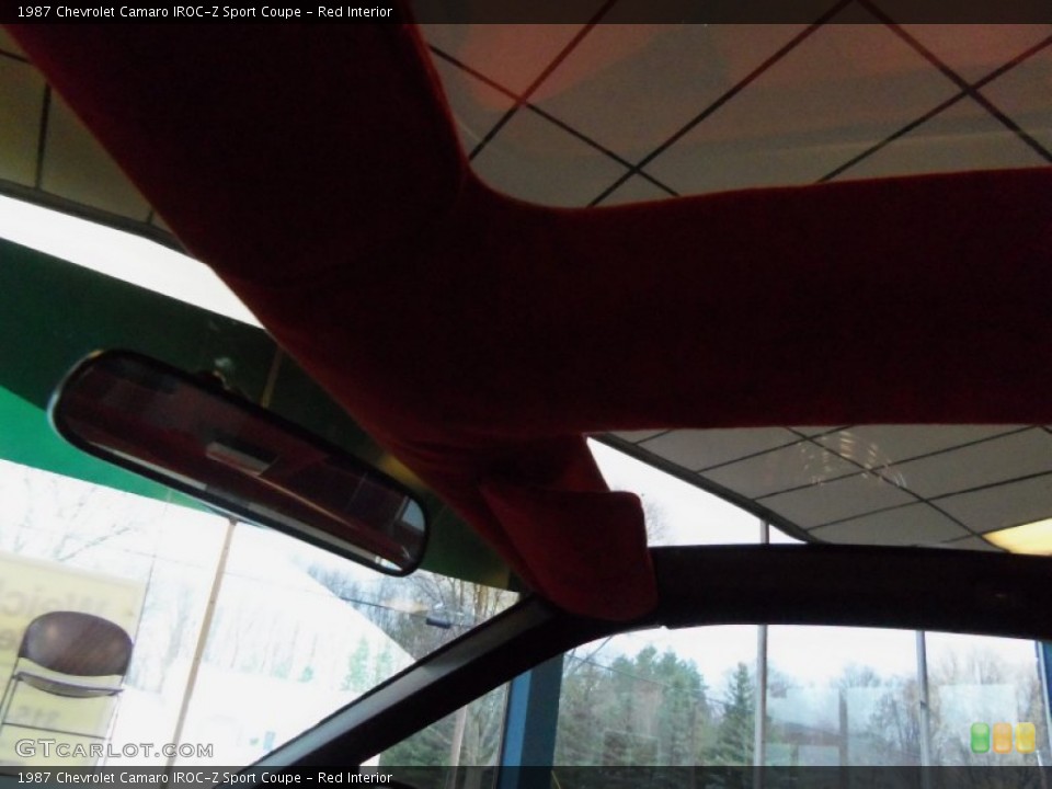 Red Interior Sunroof for the 1987 Chevrolet Camaro IROC-Z Sport Coupe #56948633