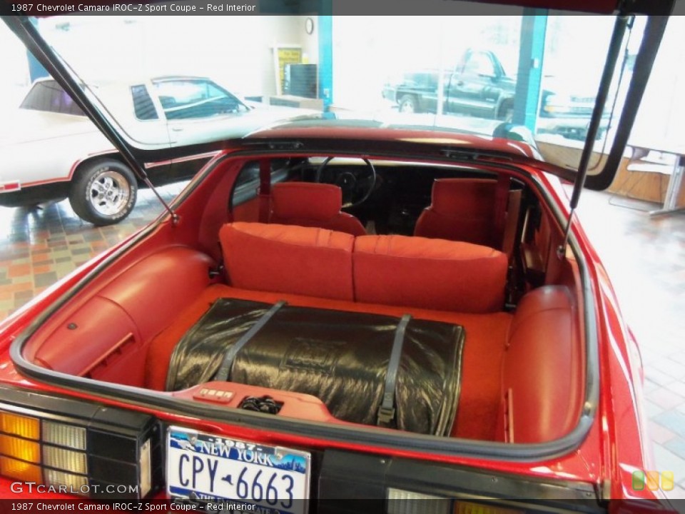 Red Interior Trunk for the 1987 Chevrolet Camaro IROC-Z Sport Coupe #56948641