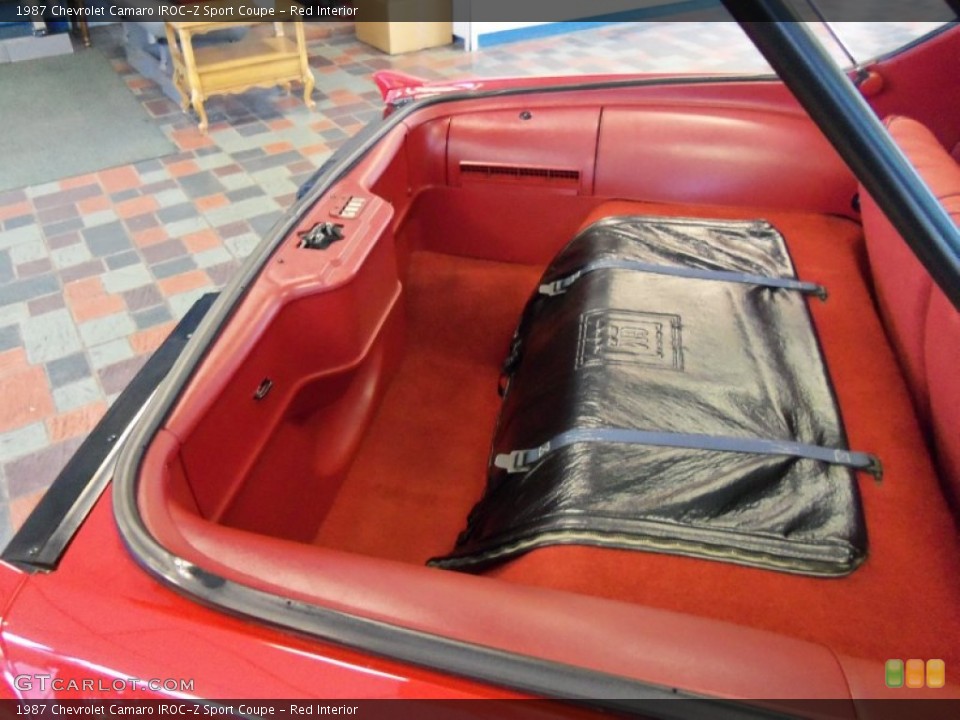 Red Interior Trunk For The 1987 Chevrolet Camaro Iroc Z