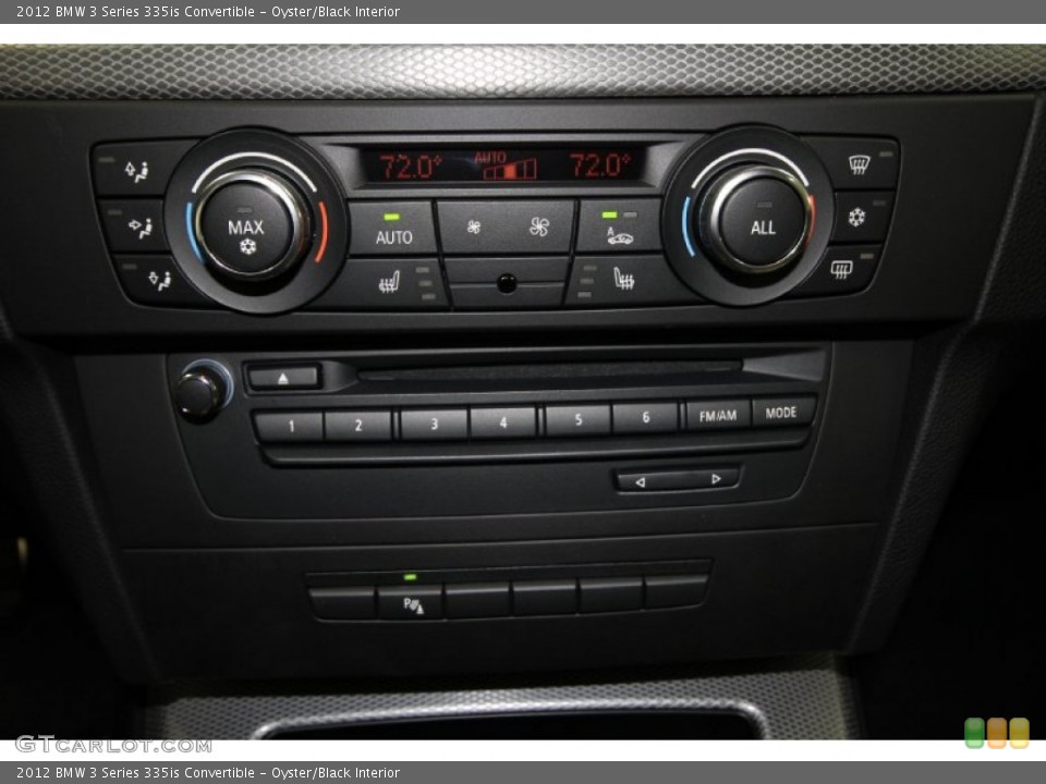 Oyster/Black Interior Controls for the 2012 BMW 3 Series 335is Convertible #56949308