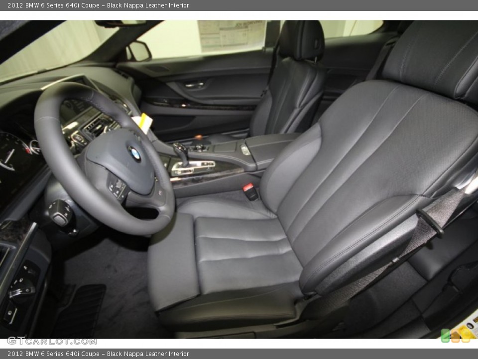 Black Nappa Leather Interior Photo for the 2012 BMW 6 Series 640i Coupe #56949889