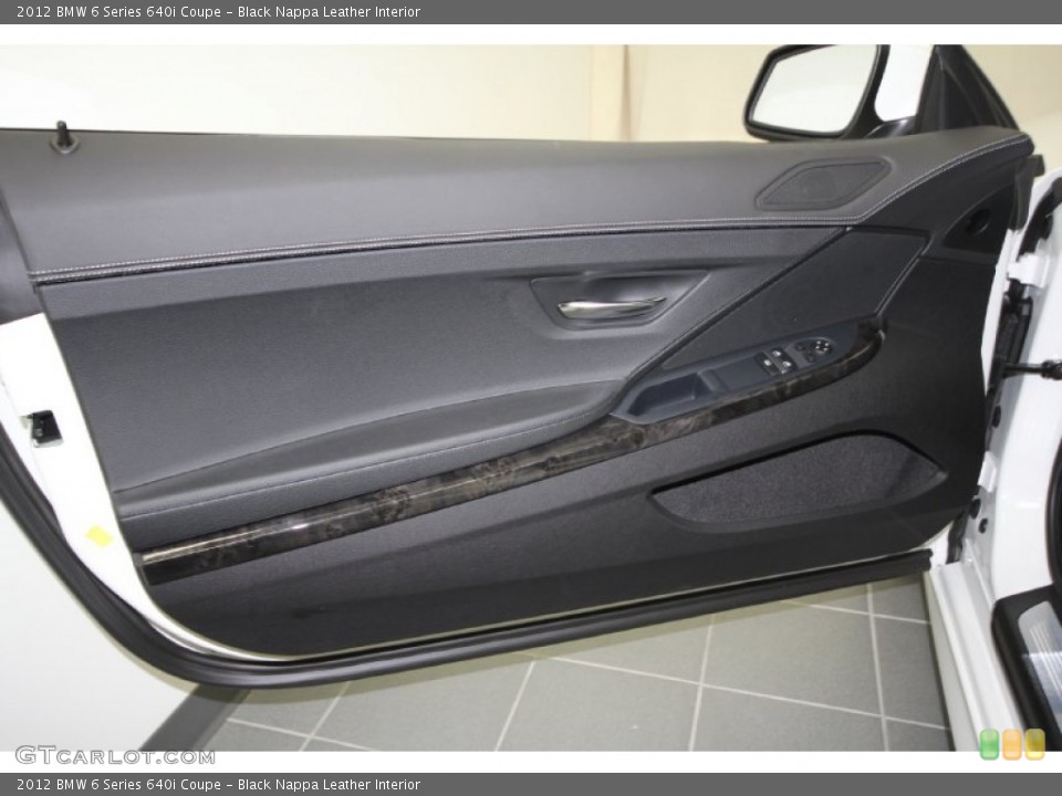 Black Nappa Leather Interior Door Panel for the 2012 BMW 6 Series 640i Coupe #56949905