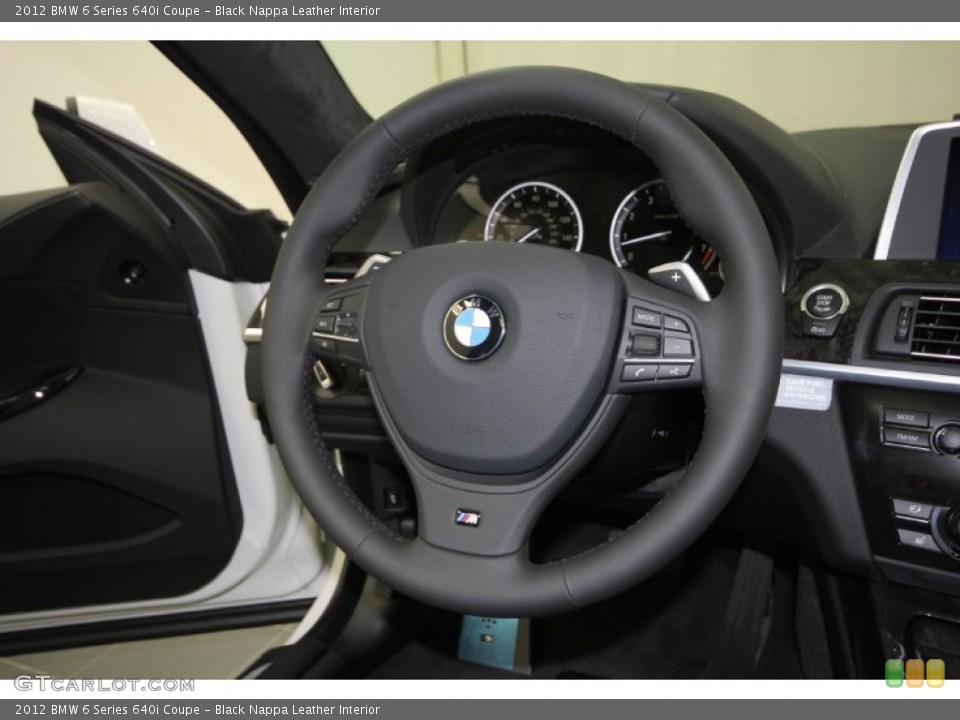 Black Nappa Leather Interior Steering Wheel for the 2012 BMW 6 Series 640i Coupe #56950022