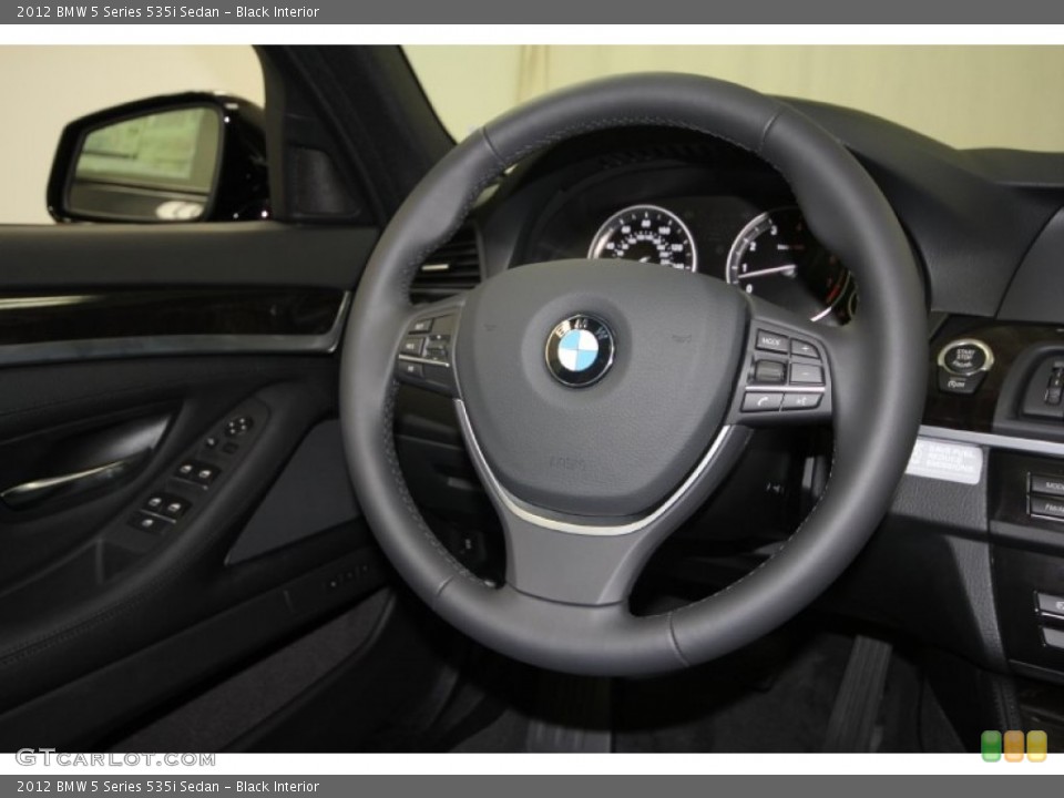 Black Interior Steering Wheel for the 2012 BMW 5 Series 535i Sedan #56950277