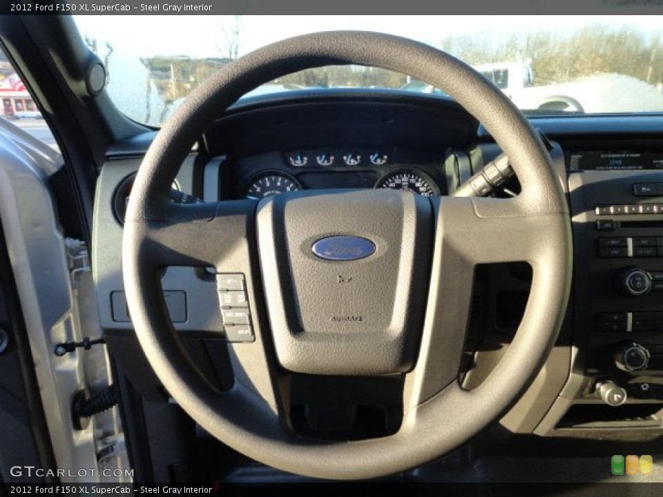 Steel Gray Interior Steering Wheel for the 2012 Ford F150 XL SuperCab #56957288