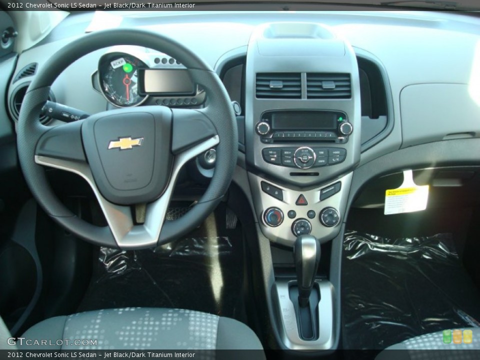 Jet Black/Dark Titanium Interior Dashboard for the 2012 Chevrolet Sonic LS Sedan #56958782