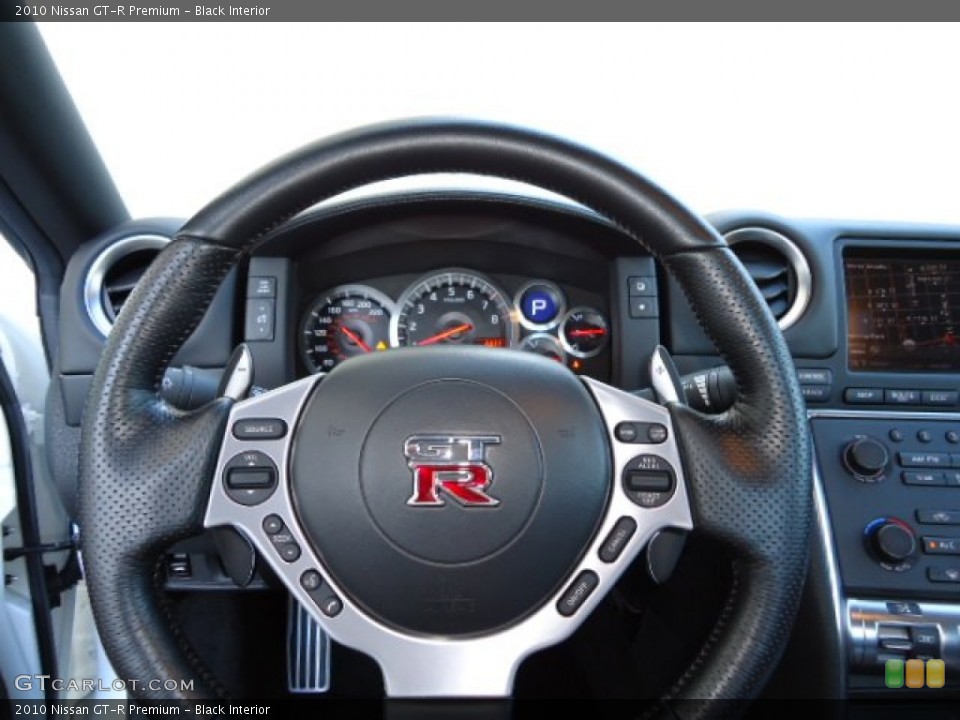 Black Interior Steering Wheel for the 2010 Nissan GT-R Premium #56959739