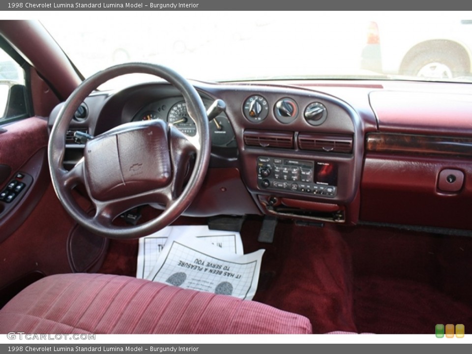 Burgundy Interior Dashboard for the 1998 Chevrolet Lumina  #56960777